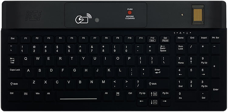 1802R SX HFFFB-21 |Key Source International CMPCT KB W/RFID DUAL FREQ. BIO FINGERPRINT, CLEANING BUTTON - 1802R SX HFFFB-21