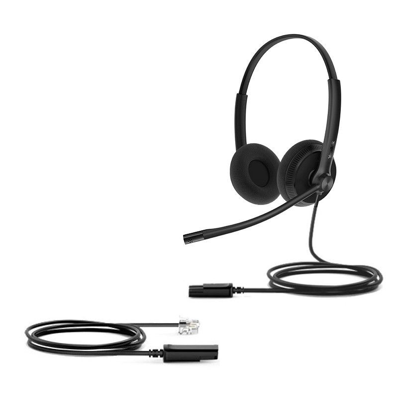 YEA-YHS34-DUAL |TeleDynamic WIDEBAND HEADSET FOR YEALINK IP PHONES - YEA-YHS34-DUAL