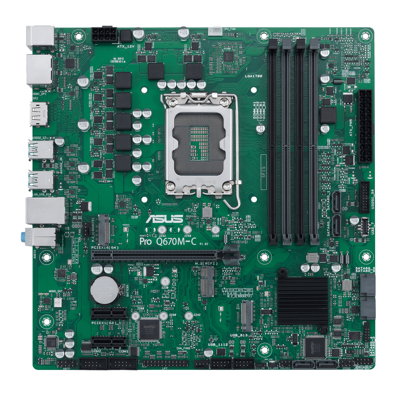 PRO Q670M-C-CSM-SI |ASUS Pro Q670M-C-CSM Micro-ATX Motherboard, Intel Q670, LGA1700, DDR5 - PRO Q670M-C-CSM-SI