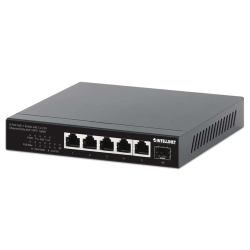 562133 |Intellinet 6-Port PoE++ Switch with 5 x 2.5G Ethernet Ports and 1 SFP+ Uplink - 562133