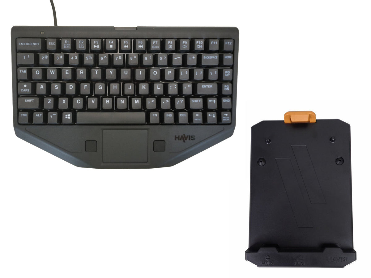 PKG-KB-2003 |Havis Package Rugged Chiclet Style Keyboard With Mount (Includes Emergency Key) - PKG-KB-2003