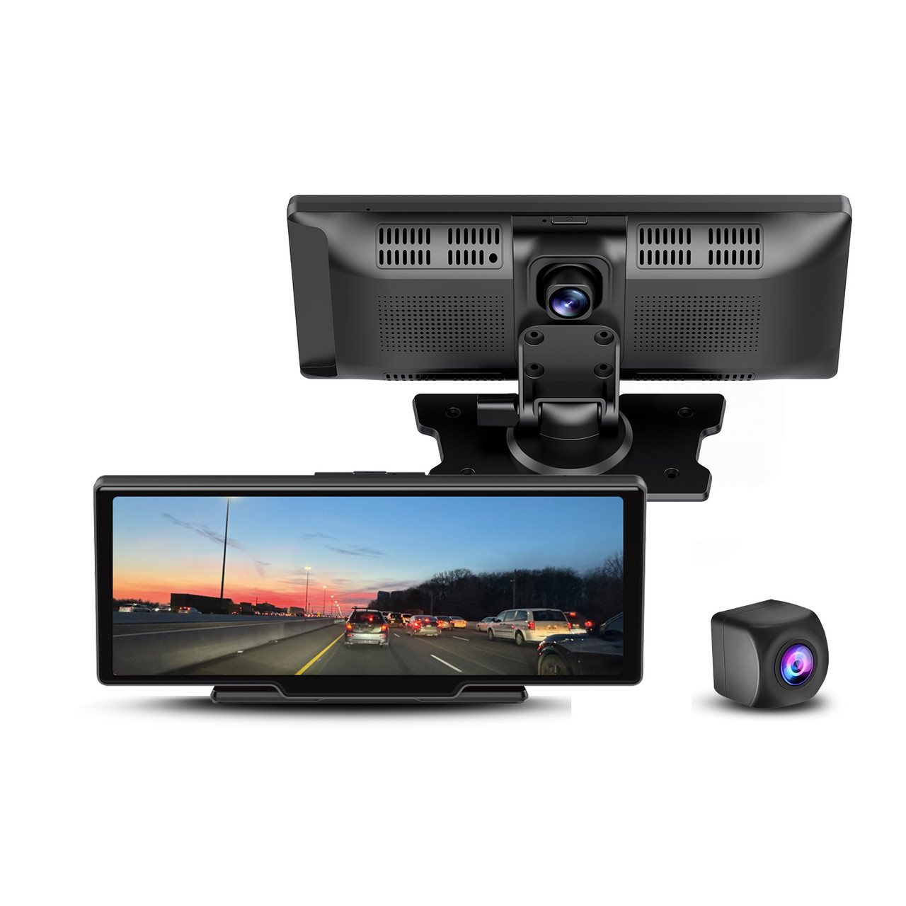 ORBITC120 |ADESSO INNOVATION INC GEKOGEAR Orbit C120 10.26IN Portable Infotainment Display for Apple CarPlay Android Auto with Dual Dash Cam, Back UP Camear - ORBITC120