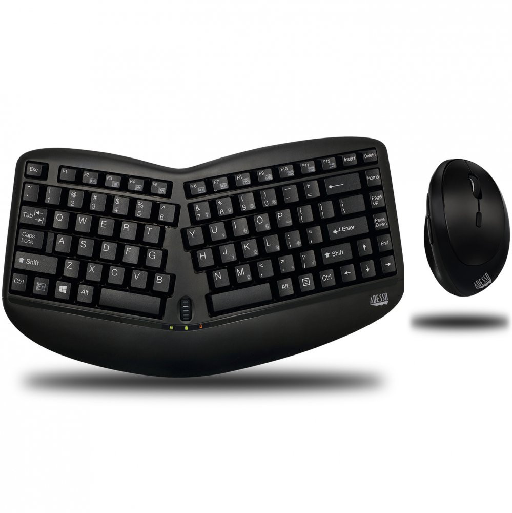 WKB-1150CB |ADESSO INNOVATION INC WIRELESS ERGO MINI KEYBOARD&MOUSE COMBO - WKB-1150CB