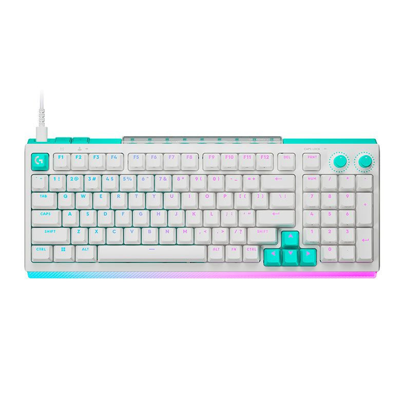 920-013996 |Logitech G512 X 98 Full-Size DUAL SWAP Gaming Keyboard  White - 920-013996
