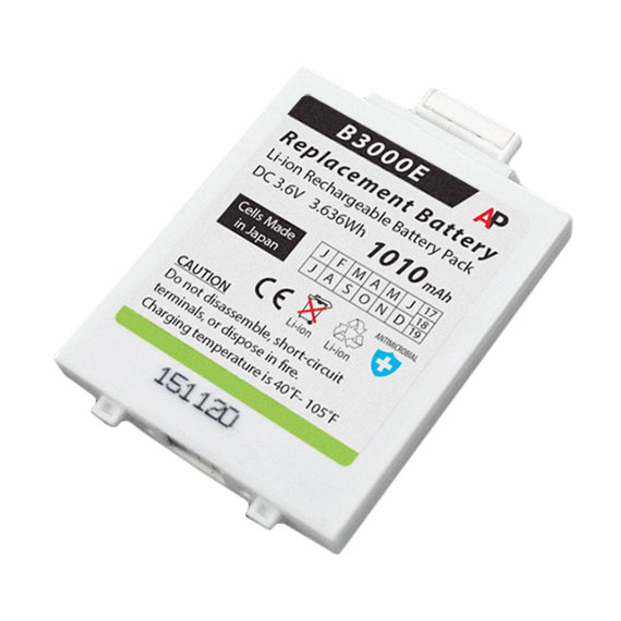 RB-B3000-LWE |ARTISAN POWER, LLC Vocera Badge B3000 Extended White Battery. TAA-Compliant. - RB-B3000-LWE