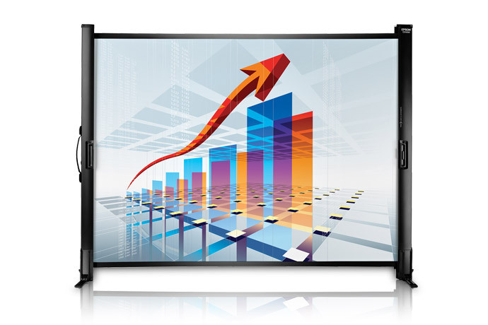 V12H002S4Y , Epson ES1000 Ultra Portable Tabletop Projection Screen, 50" - V12H002S4Y