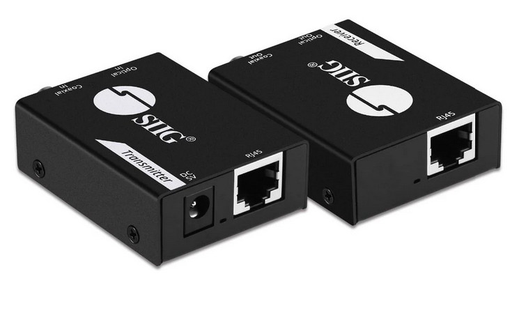 CE-AU0411-S1 , SIIG CE-AU0411-S1 Digital Audio Extender over Cat5e/6 with PoC, Up to 990ft