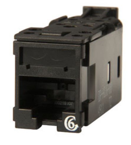 HDJ625-00 , Ortronics Clarity CAT6 High Density Jack, T568A/B, Black, 25-Pack - HDJ625-00