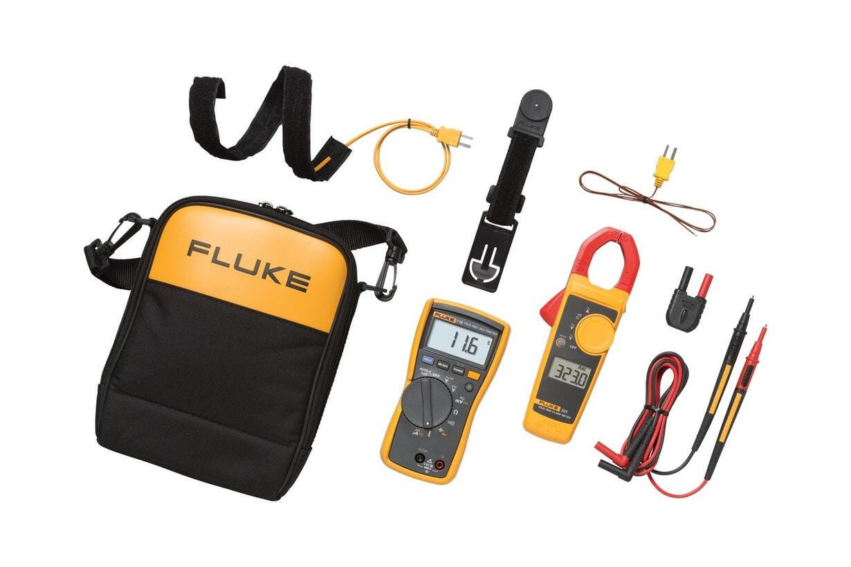 FLUKE-116/323 KIT , Fluke 116/323 HVAC Combo Kit with Digital Multimeter and True-RMS Clamp Meter - FLUKE-116/323 KIT