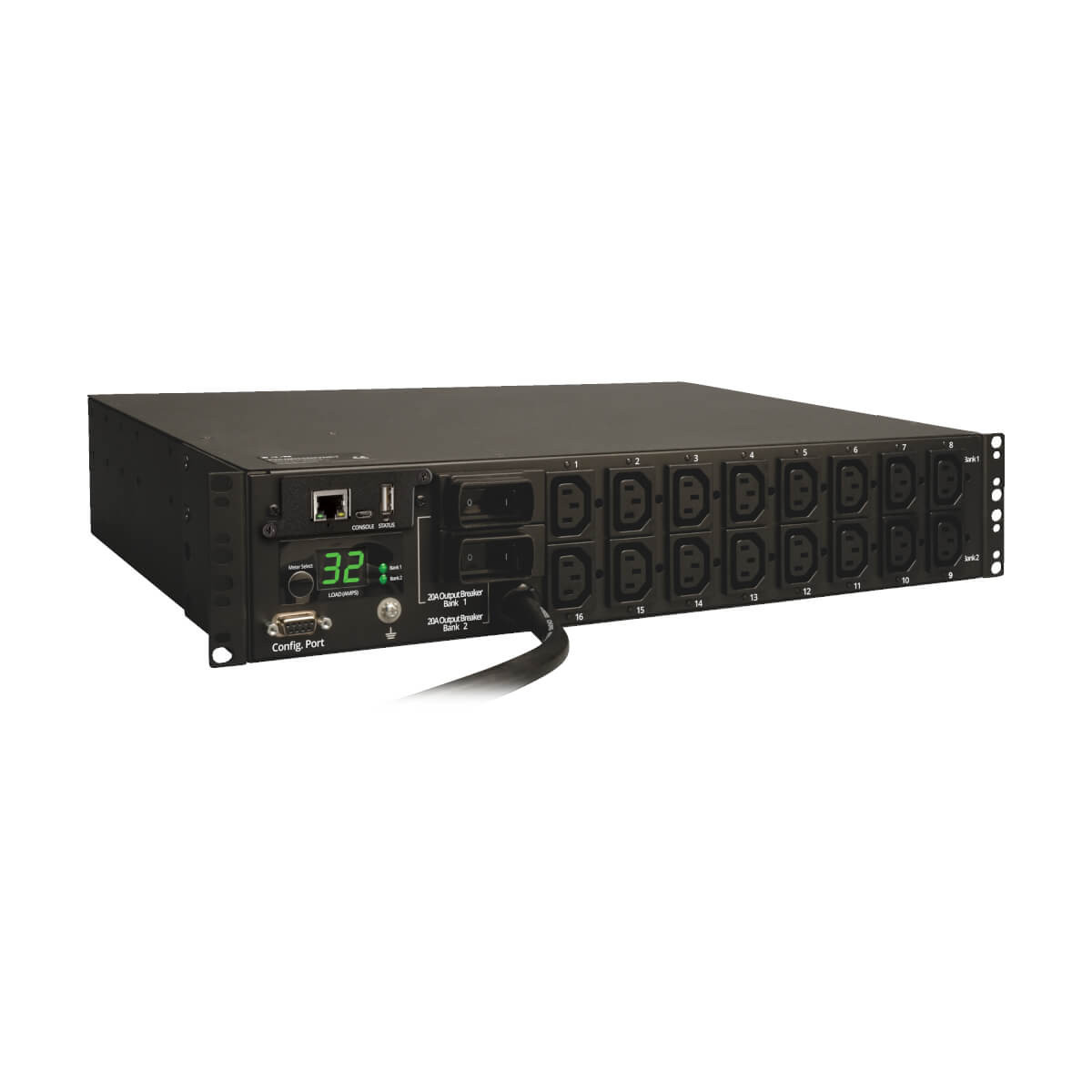 PDUMH32HVNET , Tripp Lite PDUMH32HVNET Power distribution unit (PDU) 16 AC outlet(s) 2U Black
