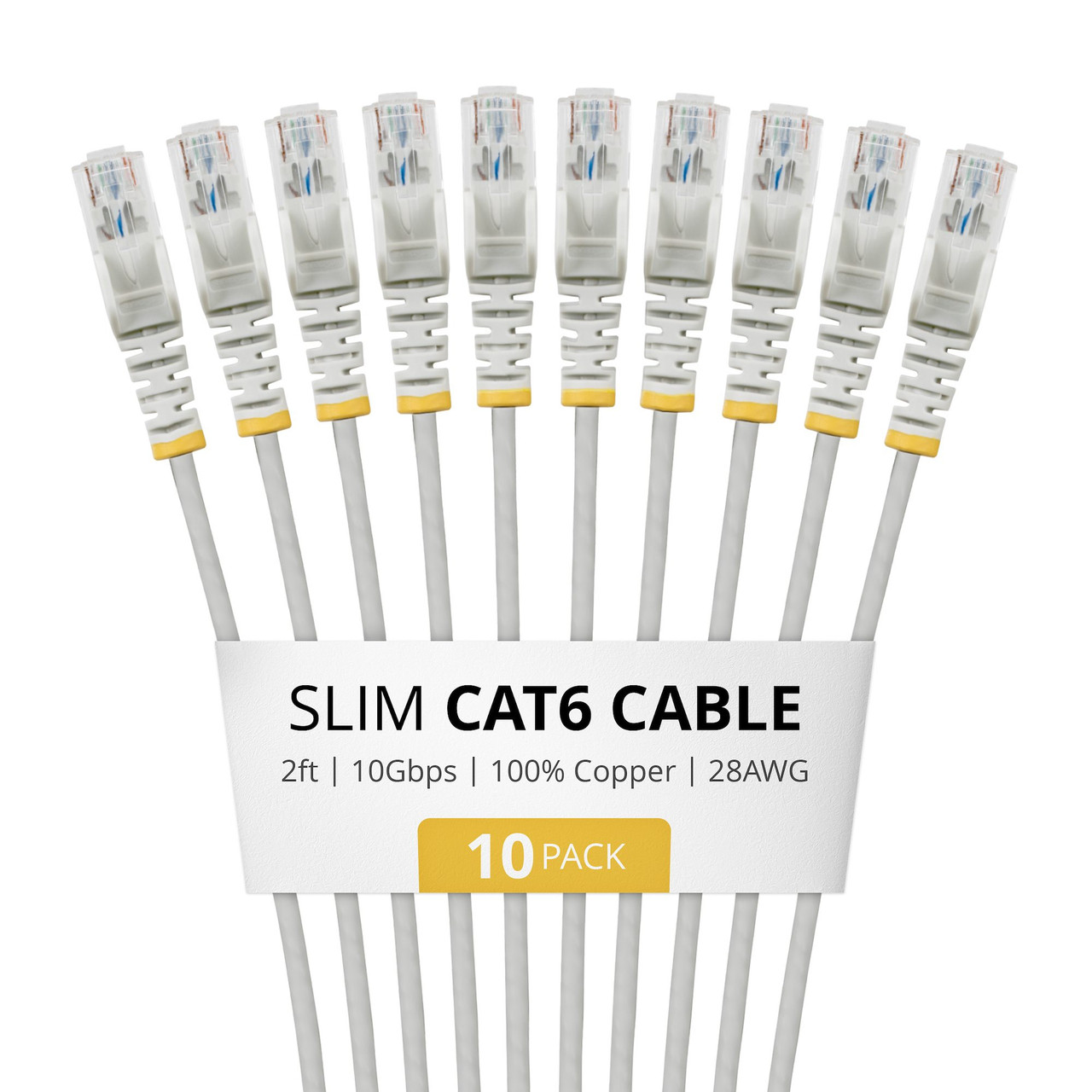 N6PAT2GRS10PK , StarTech.com N6PAT2GRS10PK networking Cable Gray 24" (0.609 m) Cat6 U/UTP (UTP)