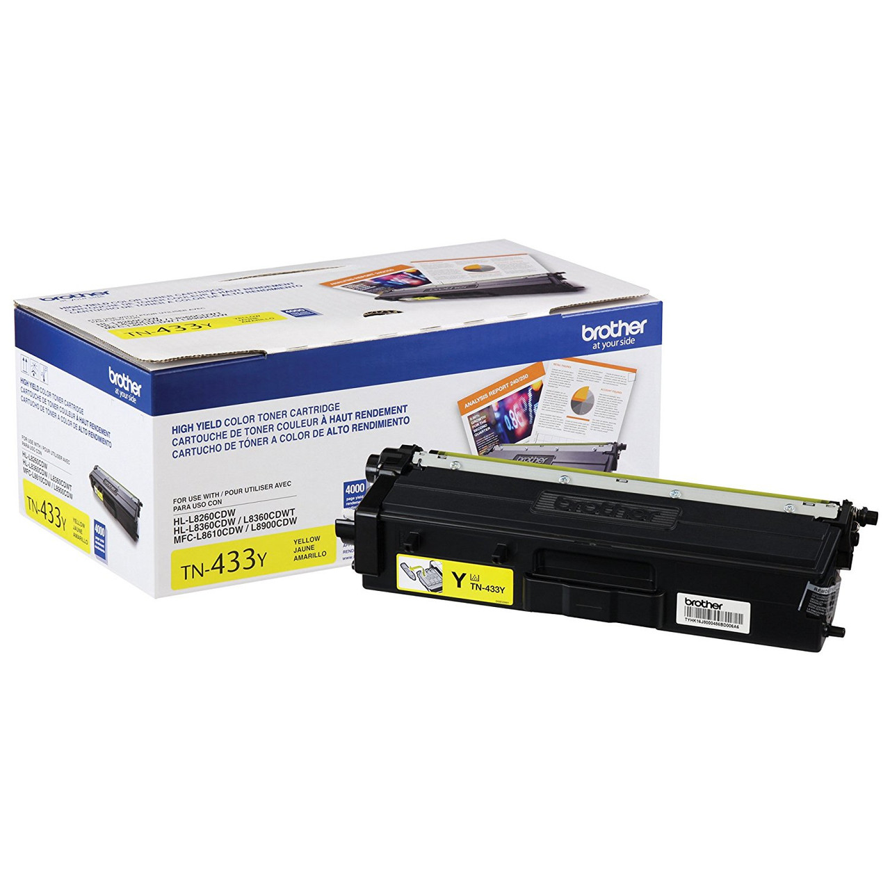 TN433Y , Brother TN-433Y Toner Cartridge 1 pc(s) Original Yellow - TN433Y