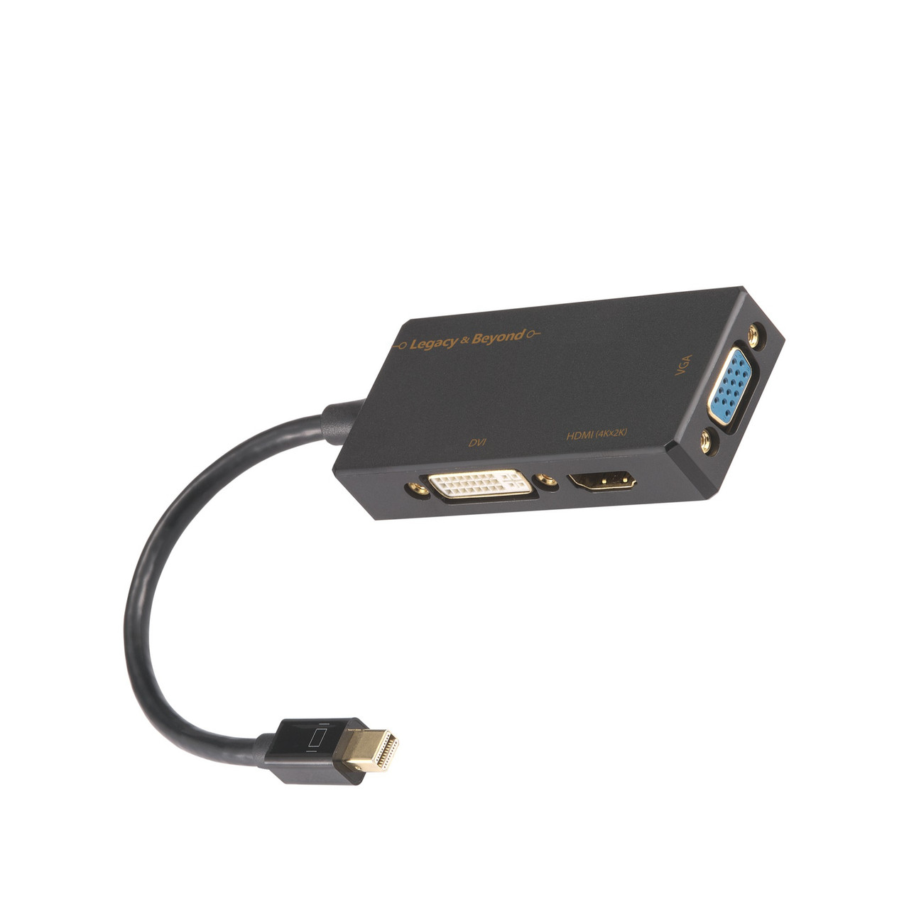 LB-CD0014-S1 , Siig LB-CD0014-S1 Video Cable Adapter 5.91" (0.15 m) Mini DisplayPort VGA + HDMI + DVI Black