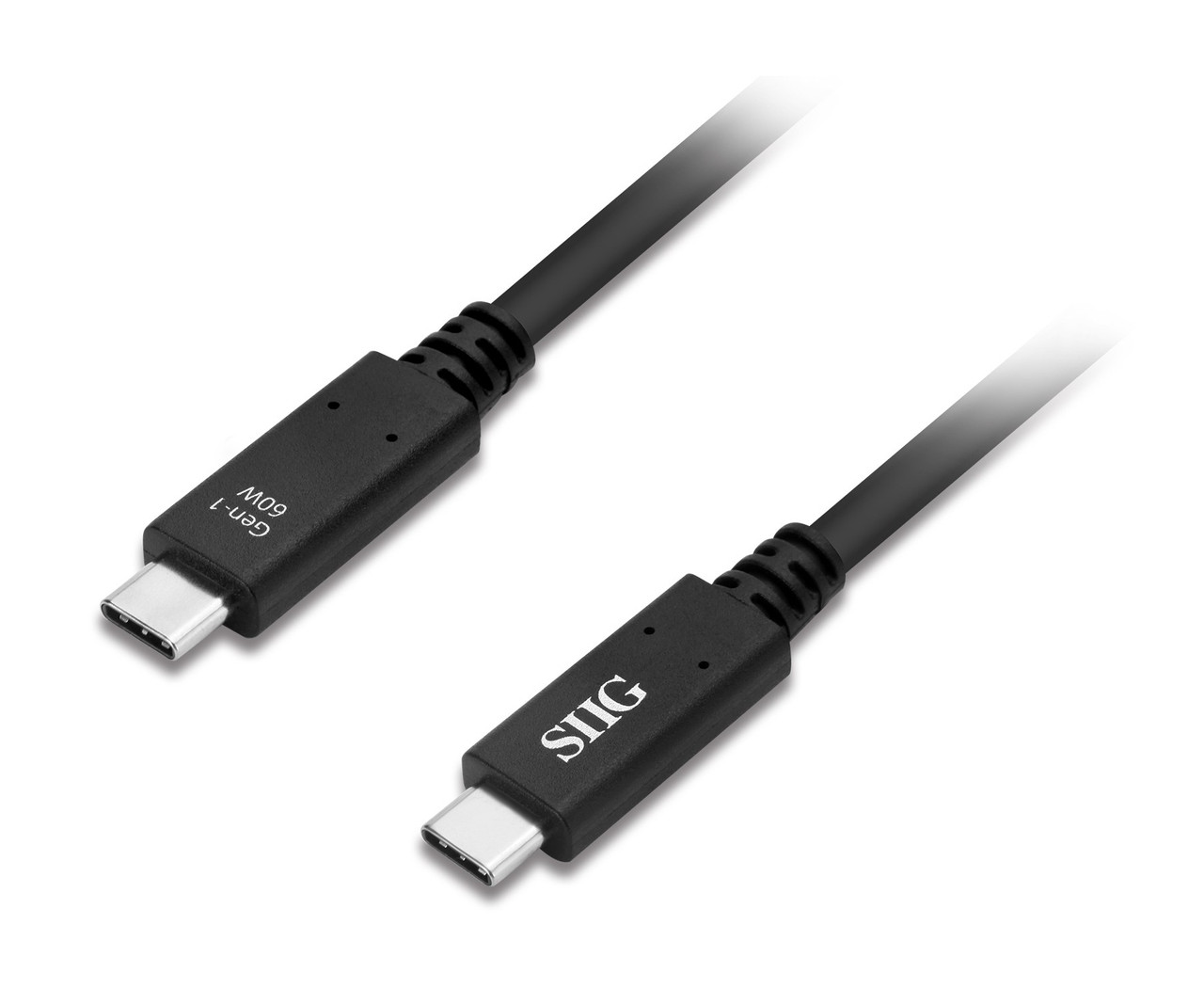 CB-TC0D11-S1 , Siig CB-TC0D11-S1 USB Cable USB 3.2 Gen 1 (3.1 Gen 1) 39.4" (1 m) USB C Black
