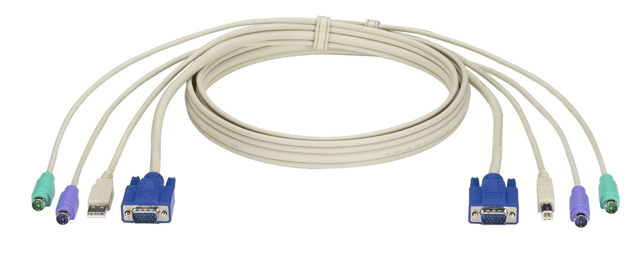 EHN7001213UVP-0009 , Black Box EHN7001213UVP-0009 serial Cable White 106.3" (2.7 m) KVM CPU DT Pro