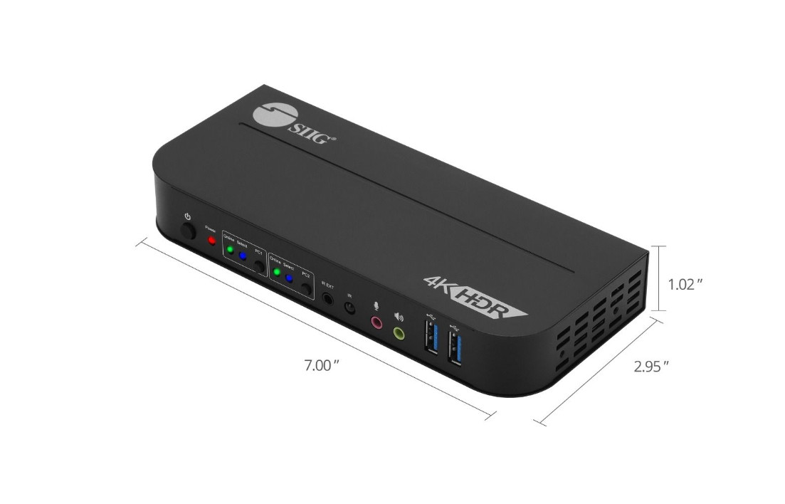 CE-KV0E11-S1 , Siig CE-KV0E11-S1 KVM switch Black