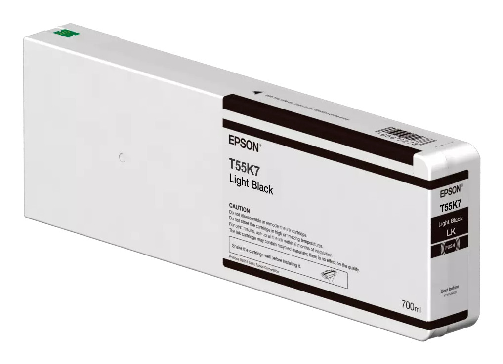 T55K700 , Epson UltraChrome HD/HDX T55K Light Black Ink Cartridge, 700 mL - T55K700