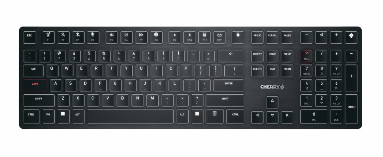 G8U-27000LTBUS-2 , CHERRY KW X ULP keyboard Home/Office USB + RF Wireless + Bluetooth QWERTY US English Black, Gray - G8U-27000LTBUS-2