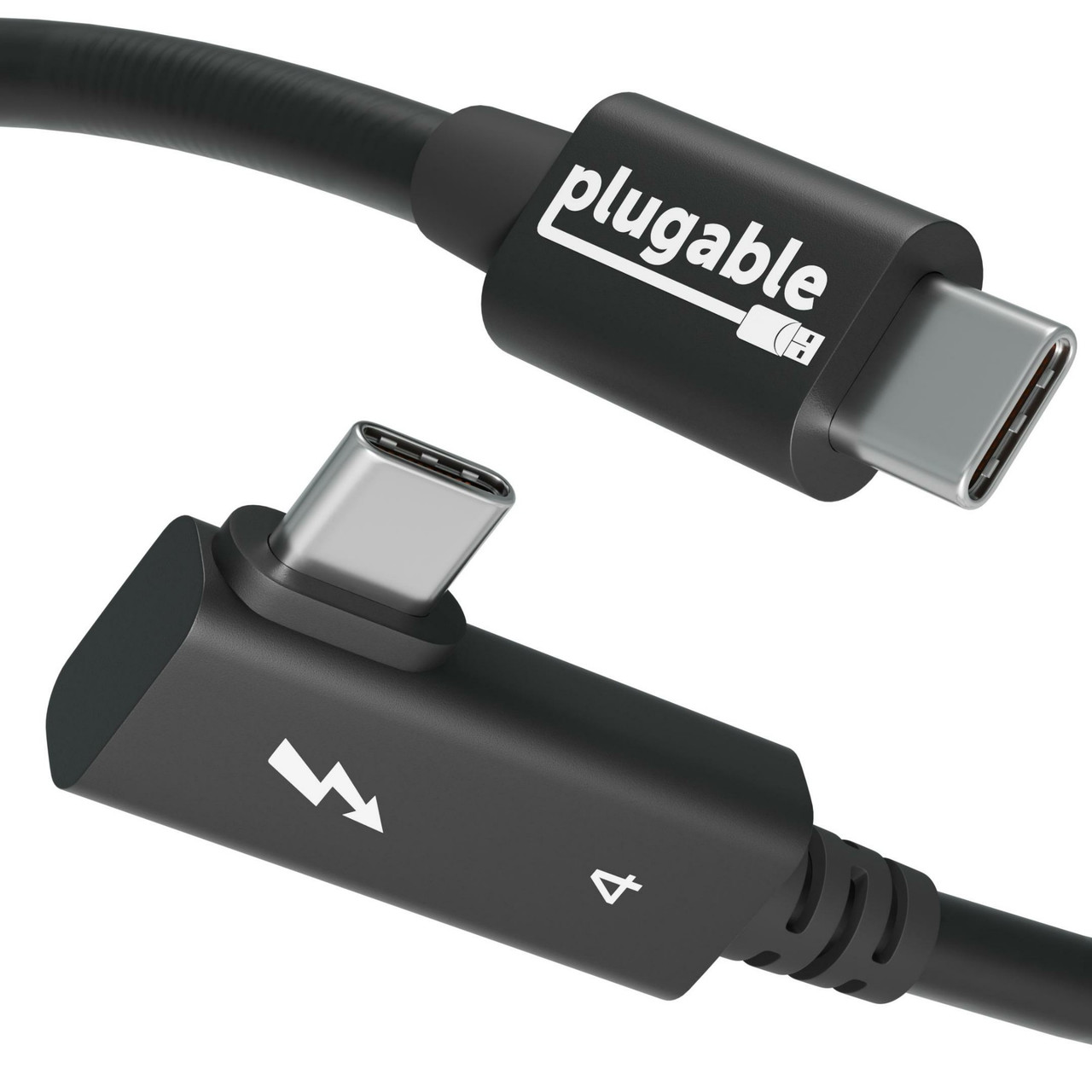 TBT4-240W-80CMR , Plugable Technologies TBT4-240W-80CMR Thunderbolt Cable 31.5" (0.8 m) 40 Gbit/s Black