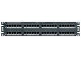 NK6PPG48Y , Panduit NK6PPG48Y NetKey Category 6 Flat Punchdown Patch Panel, 48-Port, 2U, Black