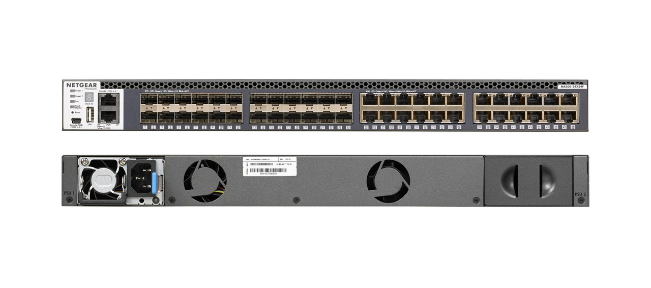 XSM4348S-100NES , NETGEAR M4300-24X24F/US/EMEA Managed 10G Ethernet (100/1000/10000) 1U Gray - XSM4348S-100NES