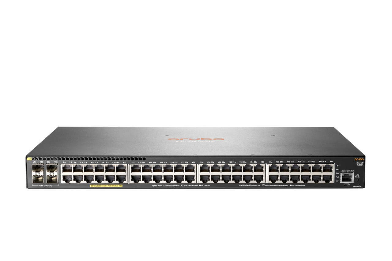 JL262A#ABA , HPE Aruba Networking 2930F 48G PoE+ 4SFP Managed L3 Gigabit Ethernet (10/100/1000) Power over Ethernet (PoE) 1U Gray - JL262A#ABA