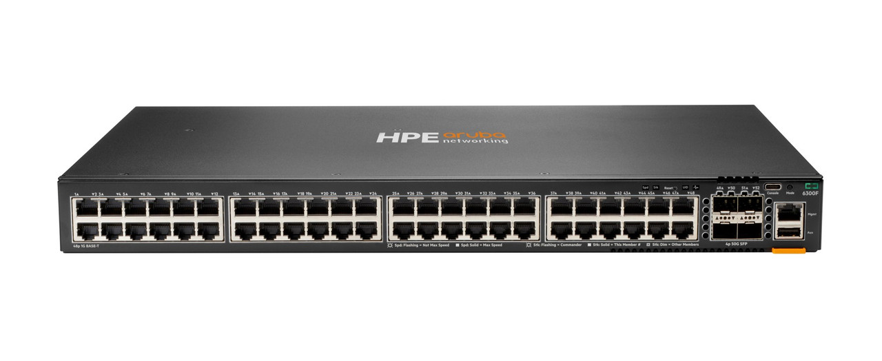 JL667A#AKL , HPE Aruba Networking CX 6300F 48-port 1GbE and 4-port SFP56 Switch - JL667A#AKL