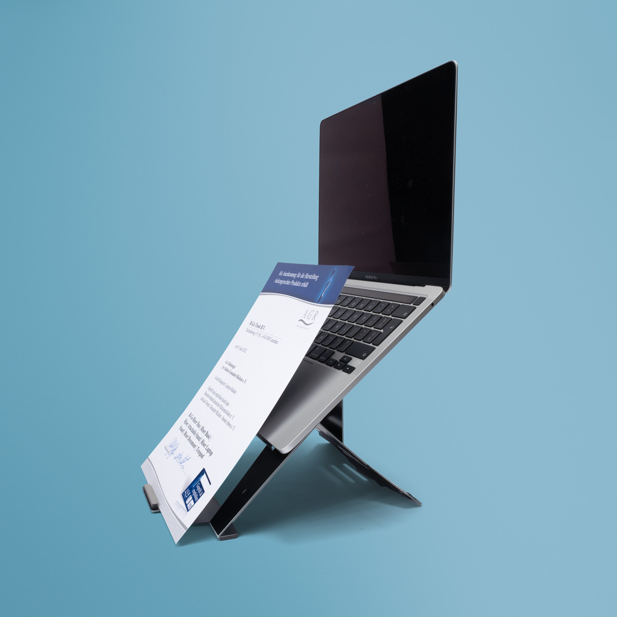 RGORIDOCBL , R-Go Tools Laptop stand R-Go Riser Document, ergonomic, foldable and adjustable stand with document holder, black - RGORIDOCBL