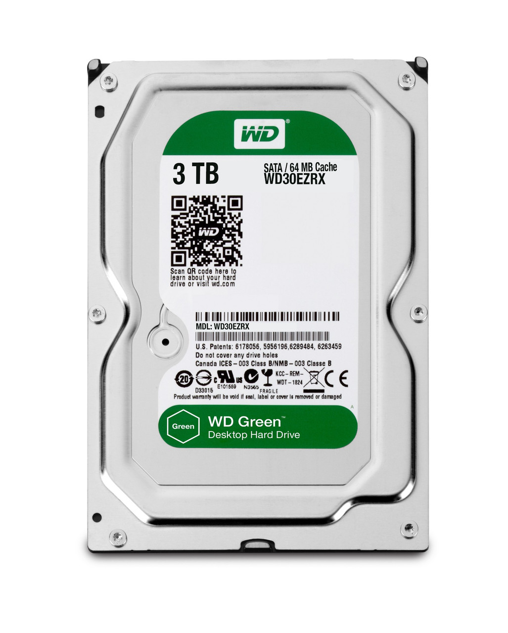 WD30EZRX , Western Digital WD Caviar Green internal hard drive 3 TB 5400 RPM 64 MB 3.5" Serial ATA - WD30EZRX