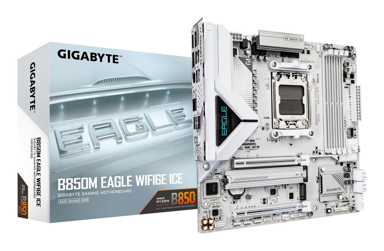 B850M EAGLE WF6E ICE , GIGABYTE B850M EAGLE WIFI6E ICE AMD B850 Socket AM5 micro ATX - B850M EAGLE WF6E ICE
