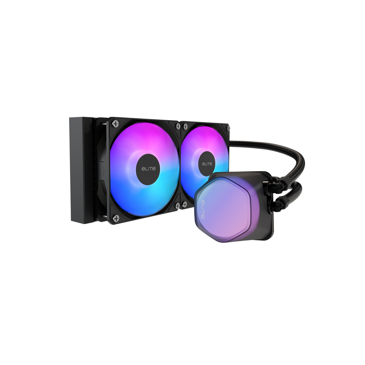 ELW-D24M-A21DA-R1 , Cooler Master Elite Liquid Processor Liquid cooling kit 4.72" (12 cm) Black 1 pc(s) - ELW-D24M-A21DA-R1