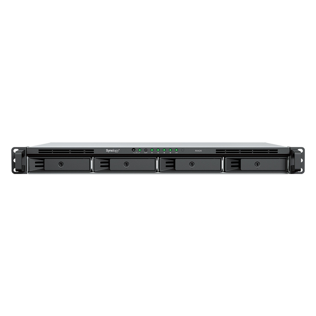 RX426 , Synology RX426 disk array 0 TB Rack (1U) Black, Gray