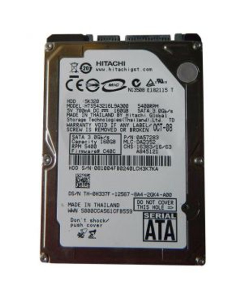 5K320 Dell 80GB 5400RPM SATA 3Gbps 8MB Cache 2.5-inch I