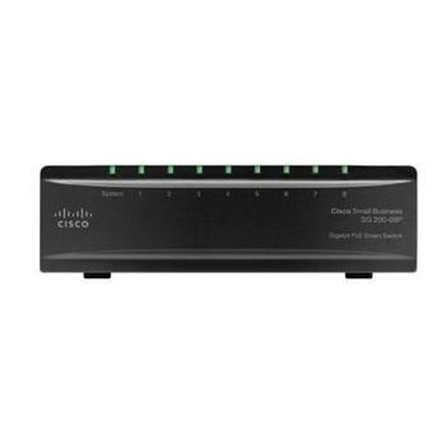 SLM2008PT Cisco SG200-08P 8-Ports Gigabit PoE Smart Switch