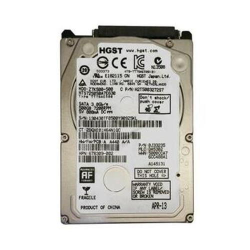 0J33235 Hitachi 500GB 7200RPM SATA 6.0 Gbps 2.5 32MB Cache Travelstar Hard Drive