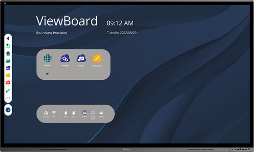 IFP8662 , Viewsonic IFP8662 signage display Interactive flat panel 86" LED Wi-Fi 350 cd/m² 4K Ultra HD Black Touchscreen Built-in processor Android 8.0