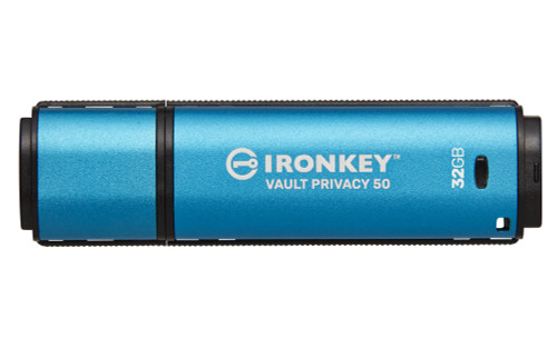 IKVP50/32GB | Kingston Technology IronKey Vault Privacy 50 USB flash drive 32 GB USB Type-A 3.2 Gen 1 (3.1 Gen 1) Black, Blue