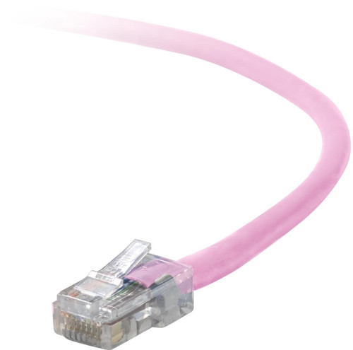A3L791-07-PNK , Belkin Cat5e Patch Cable, 7ft, 1 x RJ-45, 1 x RJ-45, Pink networking cable 82.7" (2.1 m)