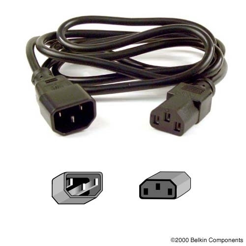 F3A102-05 , Belkin PRO Series Computer-Style AC Power Extension Cable Black 59.1" (1.5 m)
