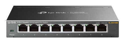 TL-SG108E , TP-Link TL-SG108E network switch Managed L2 Gigabit Ethernet (10/100/1000) Black