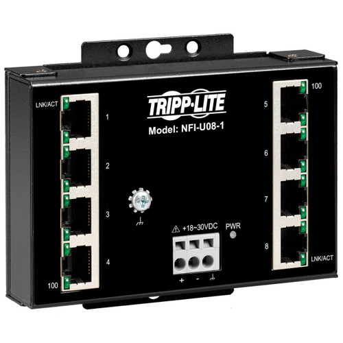 NFI-U08-1 , Tripp Lite NFI-U08-1 network switch Unmanaged Fast Ethernet (10/100) Black
