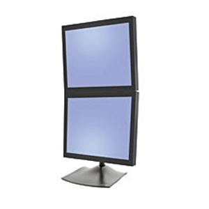 33-091-200 , Ergotron DS Series DS100 Dual Monitor Desk Stand, Vertical 24" Black - 33-091-200