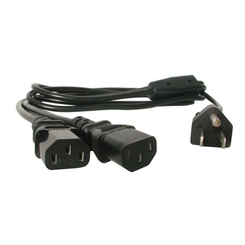 PXT101Y , StarTech.com PXT101Y power cable Black 72" (1.83 m) NEMA 5-15P 2 x C13 coupler