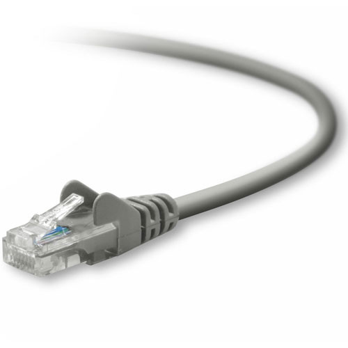 A3L791-100-S , Belkin Cat5e Patch Cable - 100ft networking cable Gray 1200.8" (30.5 m) - A3L791-100-S