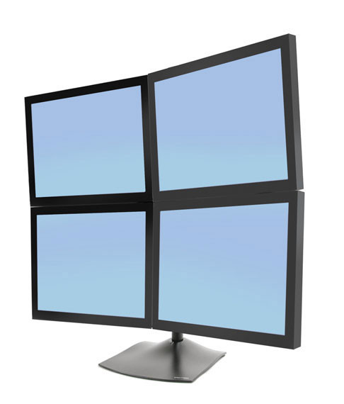 33-324-200 , Ergotron DS Series DS100 Quad Monitor Desk Stand 24" Black - 33-324-200