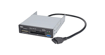 JU-MR0A11-S1 , Siig USB 3.0 Multi card reader USB 3.2 Gen 1 (3.1 Gen 1) Internal Black - JU-MR0A11-S1