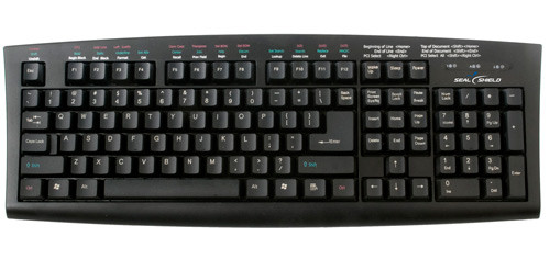 SSKSVMM107 , Seal Shield SILVER SEAL Meditech Magic Medical Grade keyboard USB QWERTY Black - SSKSVMM107