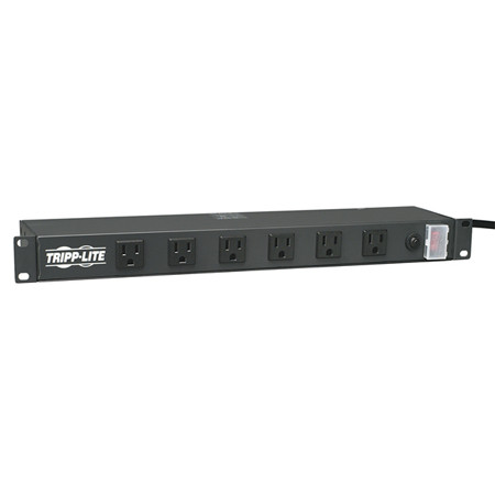 RS1215-RA , Tripp Lite RS1215-RA surge protector Black 12 AC outlet(s) 120 V 180" (4.57 m)