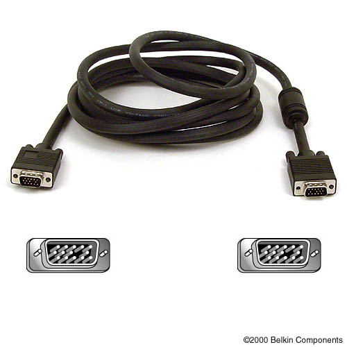 F3H982-10 , Belkin PRO Series High-Integrity VGA/SVGA Monitor Replacement Cable VGA cable 118.1" (3 m) VGA (D-Sub) Black - F3H982-10