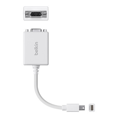 F2CD049B , Belkin F2CD049B cable gender changer Apple mini-DisplayPort 15 pin HD D-Sub (HD-15) White